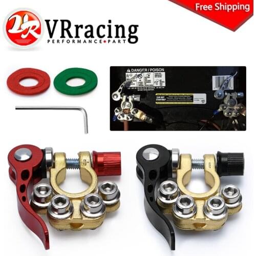 2 Pcs Toolless Quick Disconnect Battery Main Cable Post Terminal Shut-Off Connectors 12v 6v 24v Boat Race Car UTV Tractor Truck