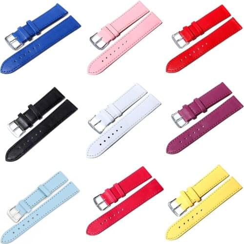 PU Leather Strap Watchband 12mm 14mm 16mm 18mm 20mm 22 Watch Band New Candy Colors Clock Straps For Watches BD2