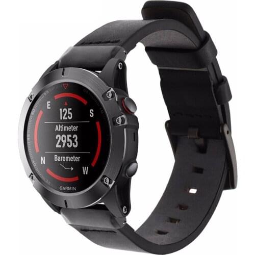 20 22 26mm leather strap for Garmin Fenix 5X 5 5S Plus smart watch accessories bracelet bands For Garmin Fenix 6 6S 6X Pro belt