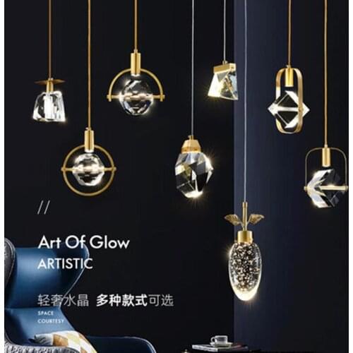 Modern Crystal Pendant Lights Luster Living Room Hanglamp Art Lustres Kitchen Led Luxury Pendant lamp Indoor Light Fixtures