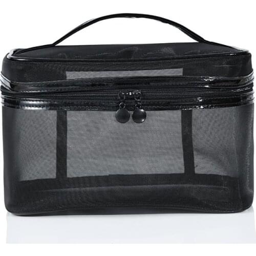 Coofit 1pc Women Girls Makeup Bag Gauze Portable Large Capacity Fashion Toiletry Bag Toiletry Organizer For Outdoor Travel