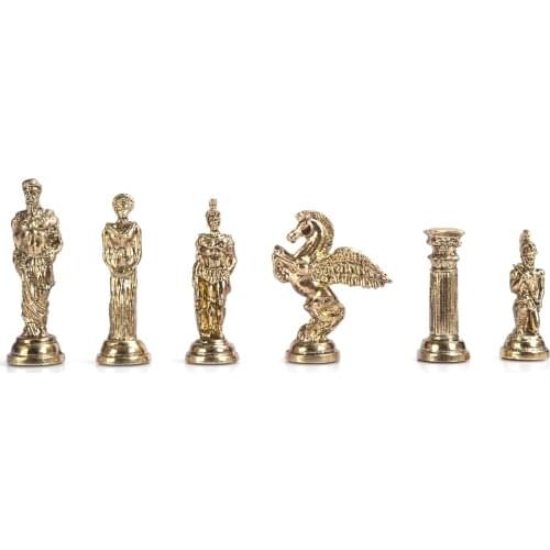 Only 32 Chess Pieces) Medium Mythologic Pegasus Handmade Metal Chess Pieces King (Without Board)