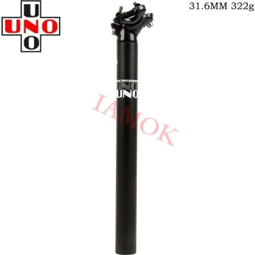 UNO Bicycle Black/Silver Rear Wave Seatpost 350mm Iamok Mountain Bike Ultra Light Seat Post