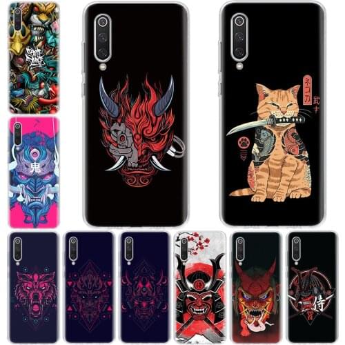 Japanese Samurai Oni Mask Phone Case For Xiaomi Redmi Mi Note 9S 8T 9 8 7 6 5A 5 S2 K30 K20 9A 8A 7A 6A 8 7 6 Pro Coque Cover