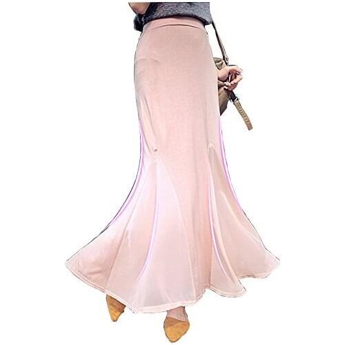 Customize 120 COLORS Womens Chiffon Splicing Fish Tail Long Hem Skirt Ladies Plus Size 3XS-10XL Maxi Long Mermaid Skirts