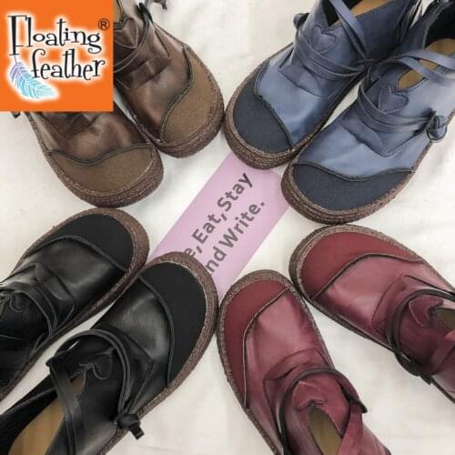 Ankle Boots Women Retro Soft PU Leather Flats Shoes Casual Buckle Zipper Round Toe Short Boots New 2020 Autumn Winter Boots Girl