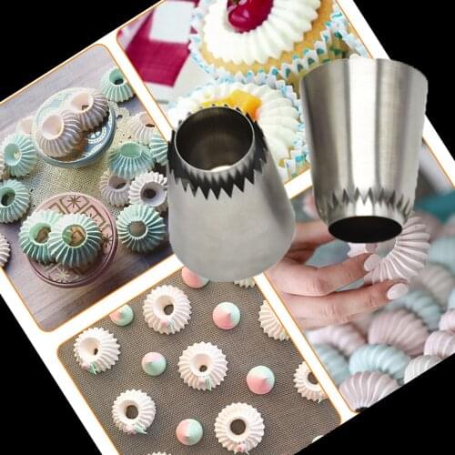 1/2pcs/set Sultan tube Icing Piping Nozzles Cookie Biscuit Russian Ice Cream Pastry Tips Cake Mold Cake Decorating Tools Kitchen