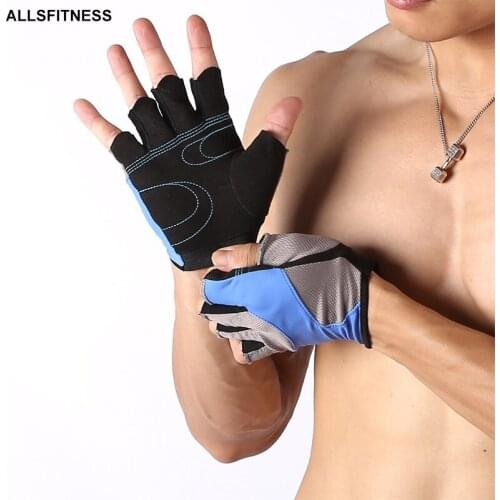 1 Pair Half Finger Cycling Gym Sport Fitness Gloves Exercise Training Wrist Gloves Anti-slip Resistance Weightlifting Gloves