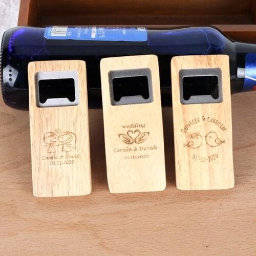 1piece Personalize name date Wedding Engraved logo Bottle Opener Birthday wedding favor and gifts for guests best man gift