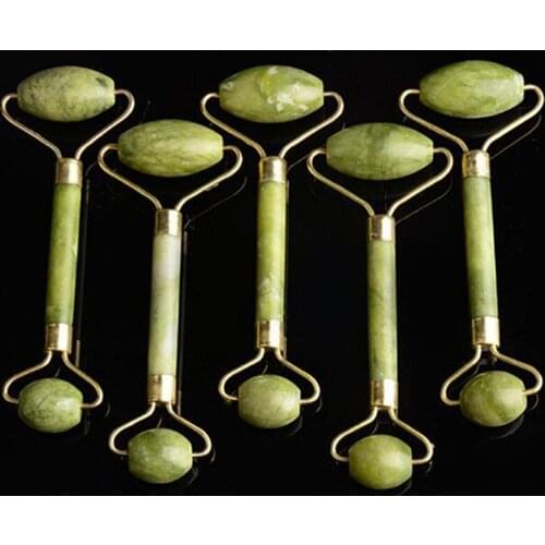 2020 Pratical Face Massage Jade Facial Massage Roller Healthy Face Body Head Foot Nature Massage Tool