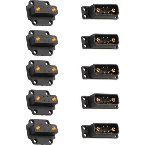 4pairs JX4 Servo Connectors Brass Gold Plated Plugs High Current Signal Socket VTOL Model Accessories for RC Turbojet Drone DIY