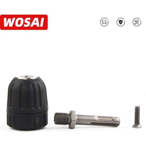 WOSAI Electric Hammer Convert Electric drill Adapter 0.8-10mm Drill chuck Two pits and two slots SDS