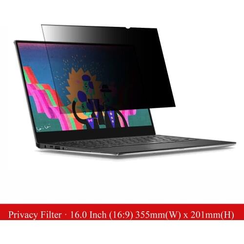 16 inch Anti-Glare Laptop Privacy Filter Screen Protector Film for Computer Monitor Widescreen 16:9 Aspect Ratio