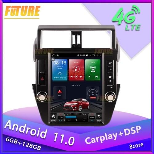 Android 11.0 Car Radio Stereo For Toyota Land Cruiser Prado 150 2012-2013 Car Multimedia Player GPS Navigation 2 Din Head Unit