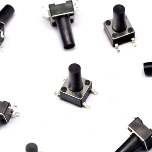 Free shipping 6 * 6 * 11MM SMD 4 feet touch switch micro switch / button switch ( 400 )