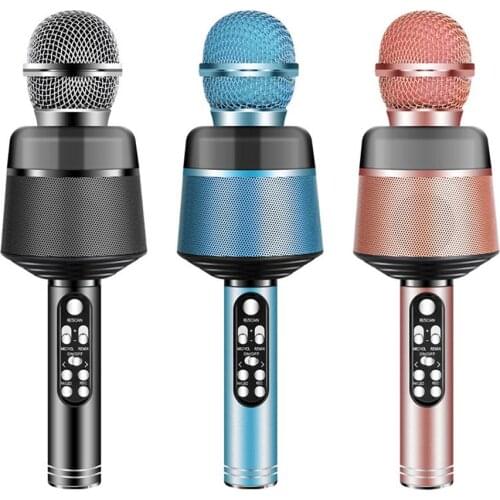 Karaoke Wireless USB Microphone Professional Condenser Karaoke Mic Bluetooth Stand Radio Mikrofon Studio Recording Studio