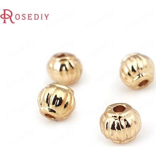 C357)10 pieces 5x4mm 24K Champagne Gold Color Plated Brass Lantern Spacer Beads High Quality Diy Jewelry Accessories
