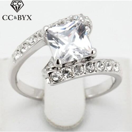 CC Fashion Jewelry Rings For Women Romantic Cubic Zirconia Ring Bridal Wedding Engagement Accessories Bijoux CC1081