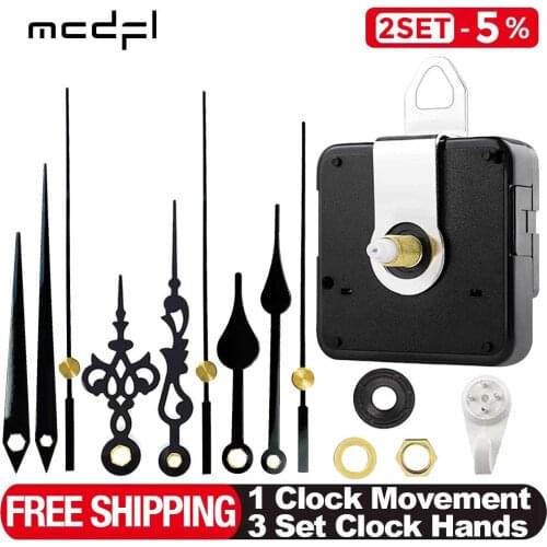 MCDFL Clock Mechanism Silent Quartz Movement Wall Horloge Hands Set Clockwork Table Klok Long Shaft DIY Kit Watch Repair Parts