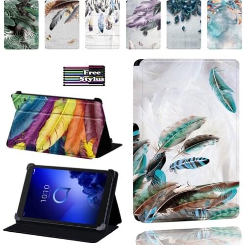 PU Leather Case for Alcatel 1T 7 10 / 3T 8 10 / A3 10 Universal Foldable Tablet Stand Cover Case