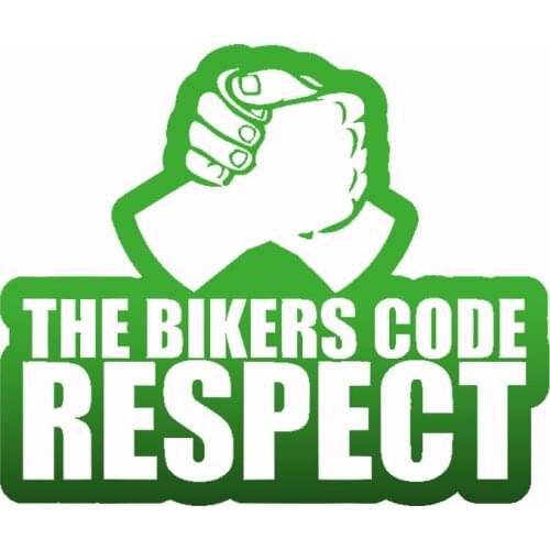 DecalsMe 15x12.7cm Rider Bikers Code Respect Vinyl Funny 3D Motorcycle Accessories Stickers JDM Stickers on Auto Car Decals