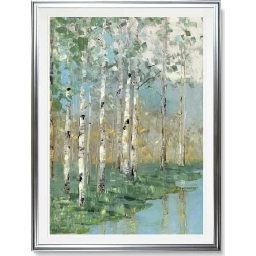 Home Decor Grove Trees Lake Reflection Canvas Printed Poster Painting Modern Wall Art HD Pictures Living Room Modular No Frame