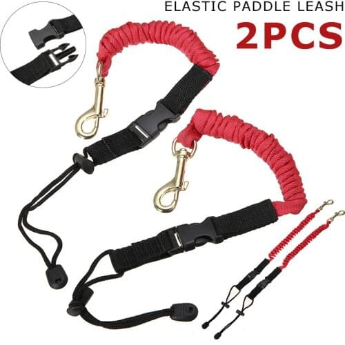 2Pcs Stretchable 50cm-110cm Kayak Canoe Elastic Paddle Leash Safety Fishing Rod Lanyard Rowing Boats Lanyard Accessories