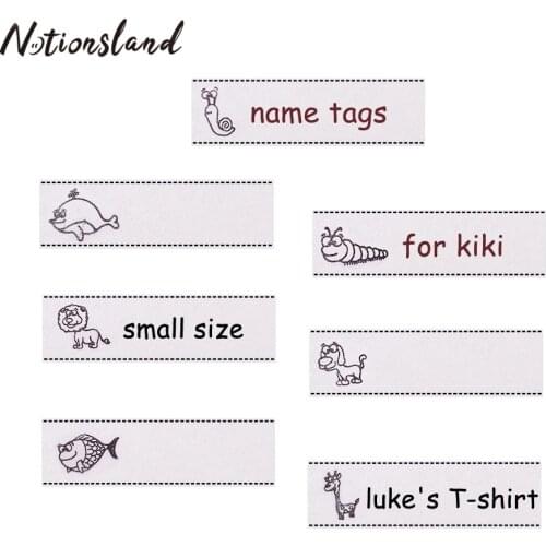 100pcs/roll Iron-on Name Labels Washable Garment Fabric Tags Marker Set Kids Clothes Name Labels Sewing Accessories
