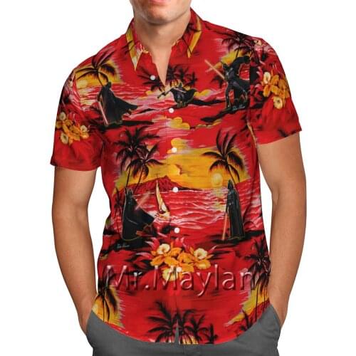 Sunset On The Sea 3D Printed Hawaiian Shirt Short Sleeve Shirt Personalized Beach Shirt 2021 Streetwear Oversized Camisa Social