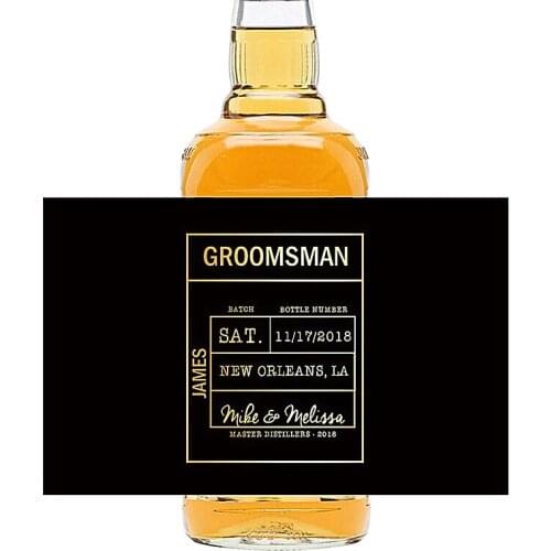 Custom Best Man invite liquor Wine Bottle Label,will you be my groomsman invitation,Wedding party groomsmen whiskey Wine Gifts