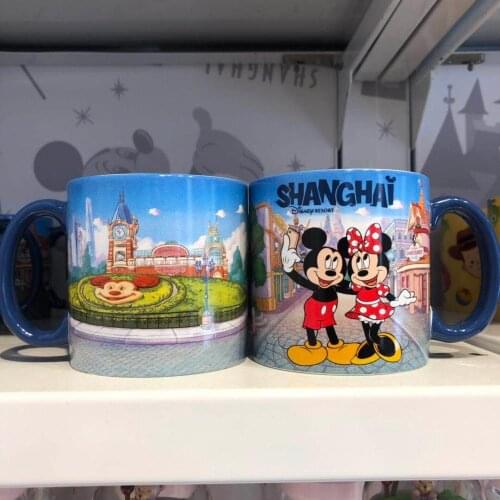 Shanghai Disney Mickey Minnie Cartoon Ceramic Mug Office Water Cup Decoration Gift Tourist Souvenir AG2253