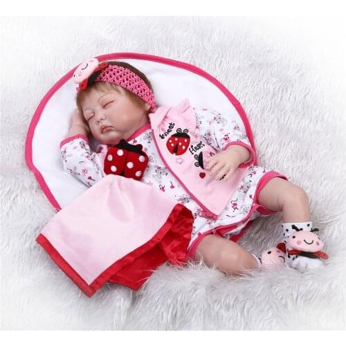 NPK reborn baby dolls 22" super realistic silicone baby dolls toys for children gift brinquedo menina bebe bonecas reborn