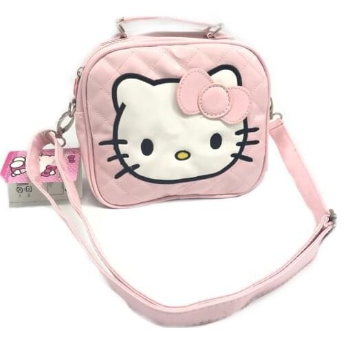 Hello Kitty 3-12 years old girls cute PU bright hand carry messenger bag shoulder bag girls cartoon small portable bag