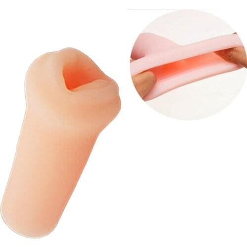 Male Masturbator Cup Realistic Mouth Oral Tongue Massage Silicone Artificial Tongue Blowjob Sex Toys For Men Gay Adult