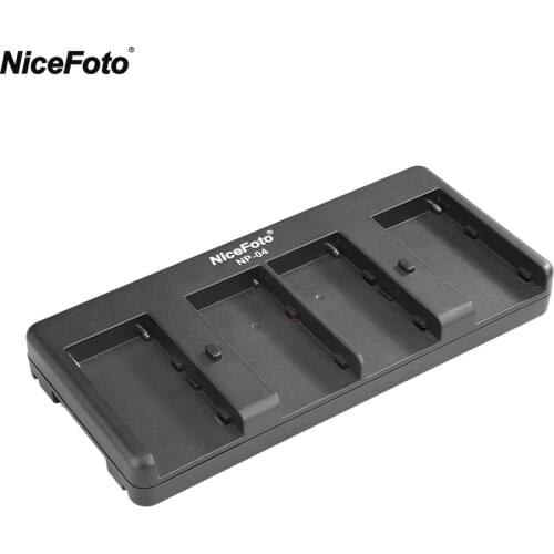 Battery Charge NP-04 NP-F Battery to V-Mount Battery Converter Adapter Plate 4-slot for Sony NP-F970/F750 for LED Video Light