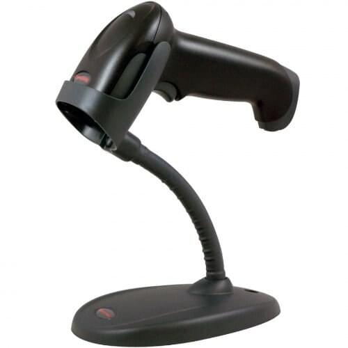 Oringinal Honeywell Voyager 1250G Single-Line Handheld Laser Barcode Scanner with Flex Stand and USB Interface, 5V, Black