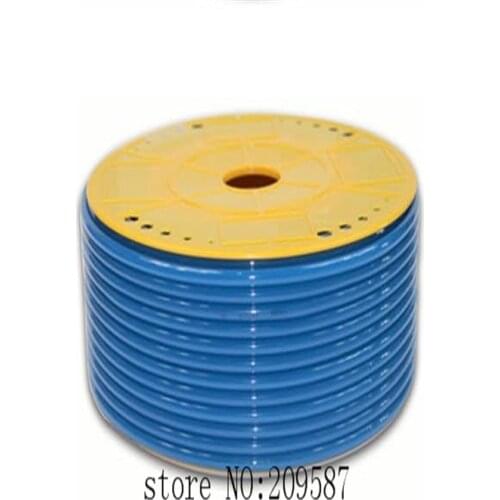 Tube PU Pneumatic Hose 4mm x 6mm for pneumatics 25meter Blue color