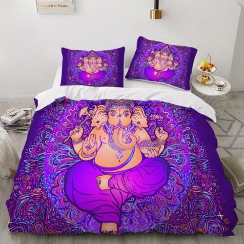 Euro Family sets Bed linen set for home Bedding Set Blanket cover 150*200 200*220 size Bed set 4pcs Bohemian style Elephant