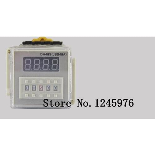 Digital display time relay DH48S-2Z cycle control Delay relay 0.01S-990H 8PIN with base DC12V/24V/36V/AC110V/220V/380V DH48S-2Z