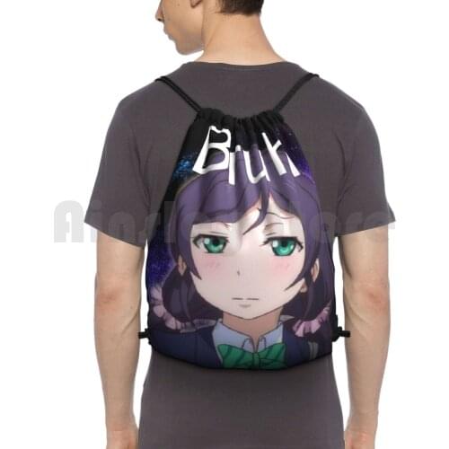 Nozomi Bruh Backpack Drawstring Bag Riding Climbing Gym Bag Love Live Anime Nozomi Tojo Funny Bruh