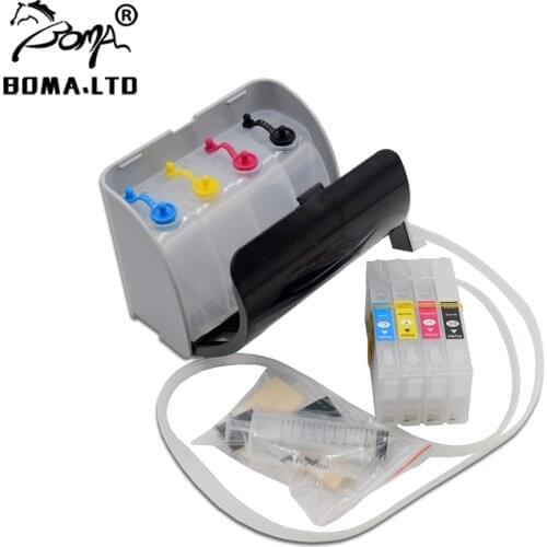 T802 T802XL Bulk Continuous Ink Supply System For Epson Workforce WF4730 WF4734 WF4720 WF4740 EC4030 EC4040 EC4020 Without Chip