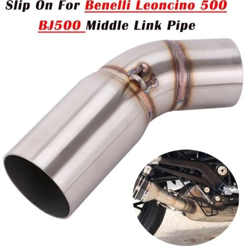 Slip On For Benelli Leoncino 500 BJ500 Motorcycle Exhaust Middle Pipe Escape Connect Link Tube Moto Exhaust System Muffler