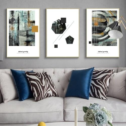 Modern Geometry Abstract Wall Art Canvas Painting Posters and Prints Decoration Home Wall Pictures for Living Room Wall Decor