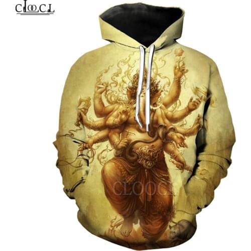 CLOOCL Hindu God Lord Shiva Hoodies 3D Print Mens Women Fashion Hot Selliing Sweatshirt Casual Streetwear Couple Wear Tops