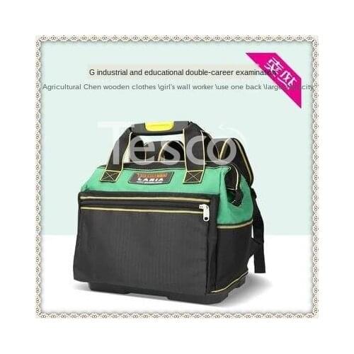 Convenient cloth widening wear-resistant multi-function shoulder green canvas tool bag men and men