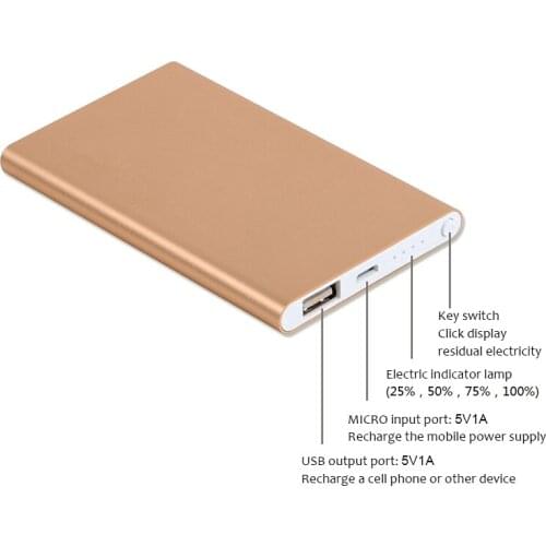Portable 8000mah Power Bank Mobile Power Supply for Smart Phone External Mobile Power Supply Charger USB Li-Battery