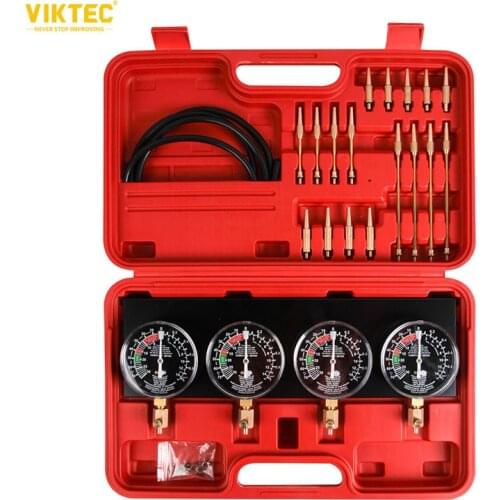 Viktec Professional Fuel Motorcycle Carburetor Synchronizer Car repair Tools Gauge 2/4 Cylinder