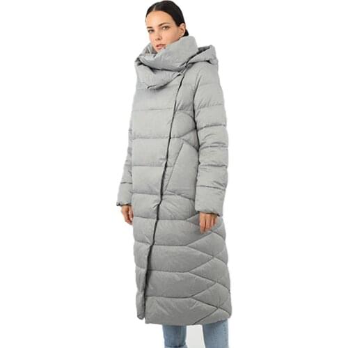 Womens Jacket Long Down Parkas Outwear With Hood Quilted Coat Female Office Lady Warm Quality Cotton Clothes Windbreak 19-157
