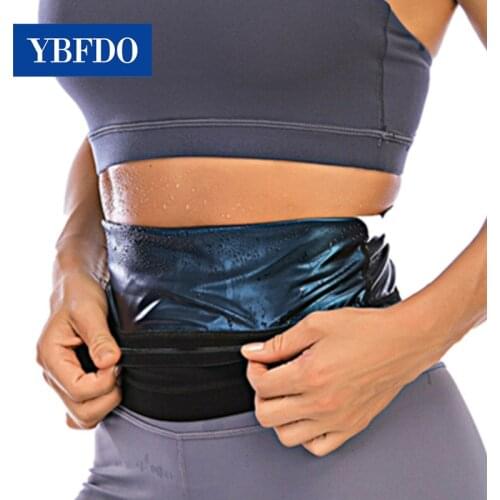 YBFDO Hot Women Sauna Sweat Shaper belt Thermo Body Shapewear Slimming Girdle Workout Waist Trainer Corset Gym Fitness