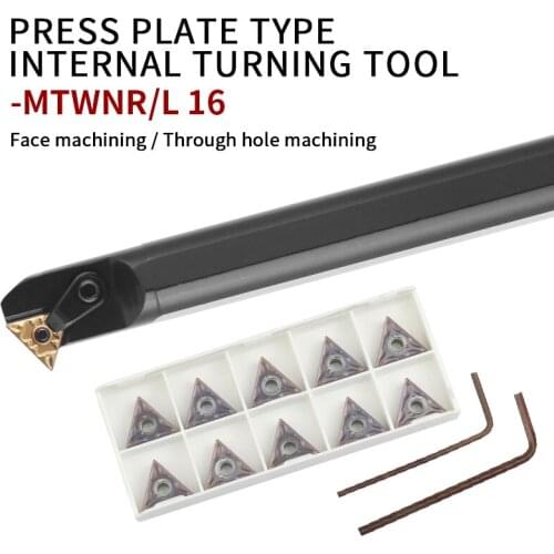 1 pcs S16Q-MTWNR16/S20R-MTWNL16/S25S-MTWNL16 CNC machining turning tools, internal turning tools and TNMG16 carbide inserts